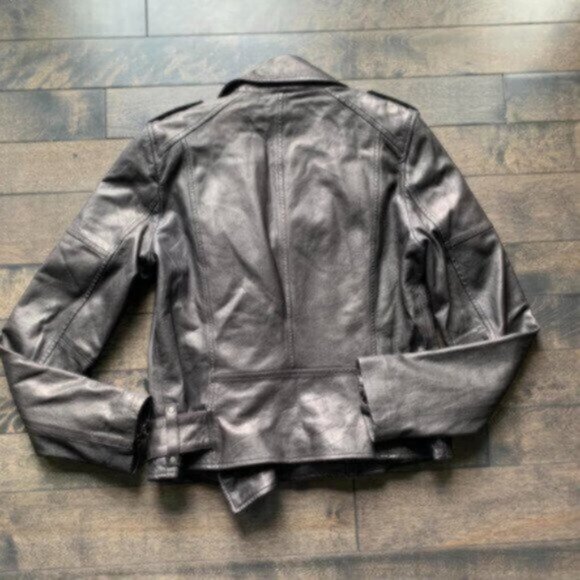 Banana Republic Lambskin Leather Moto Jacket - Picture 2 of 2